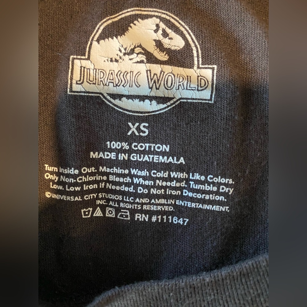 Jurassic park graphic‎ tee xs - Picture 2 of 3